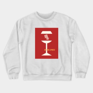 Aperol Spritz, Cocktail, Retro 70s, Aesthetic art, Vintage art, Mid century modern, Minimalist Crewneck Sweatshirt